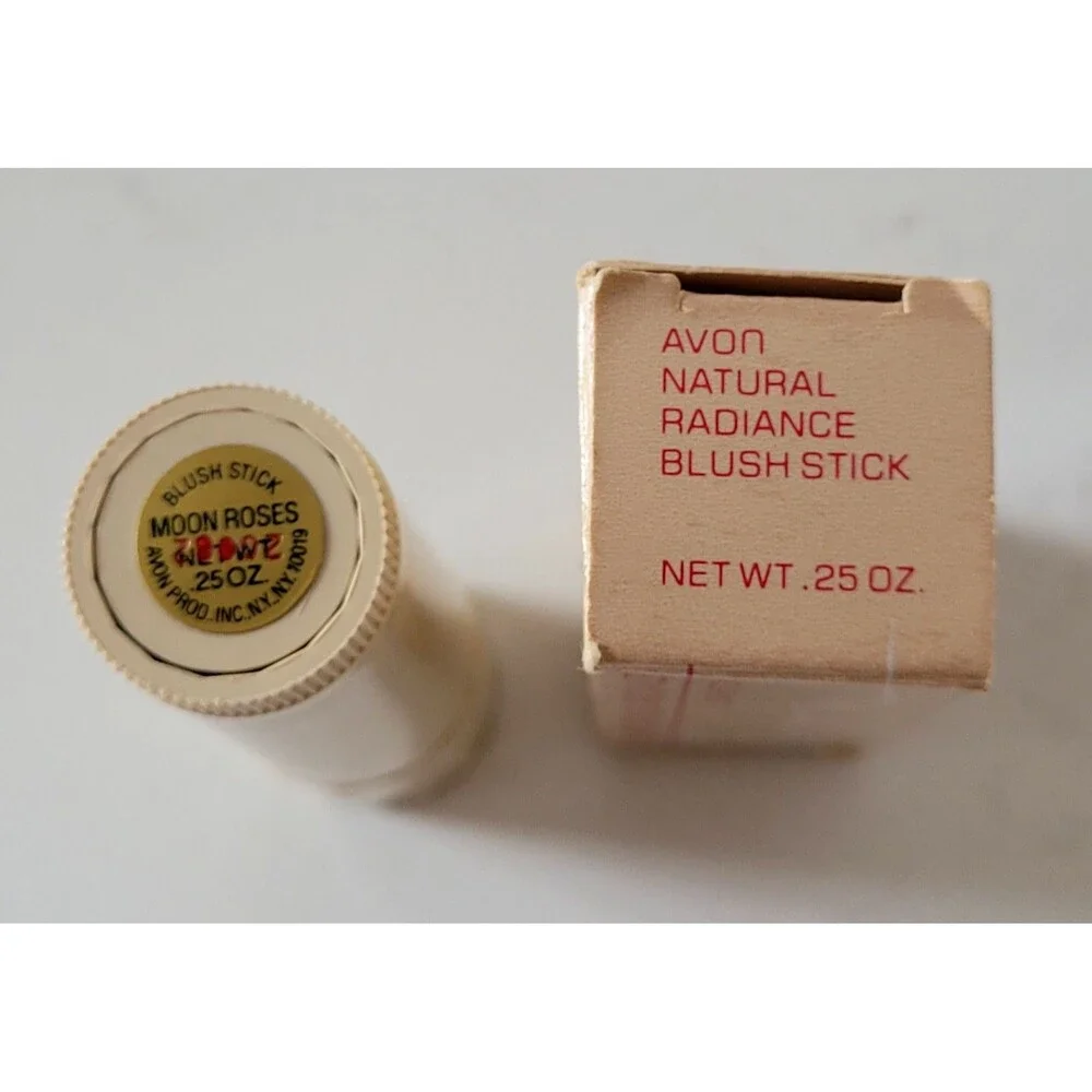 Avon Blush Sticks Natural Radiance Moon Roses 1988 Vintage New w Box READ